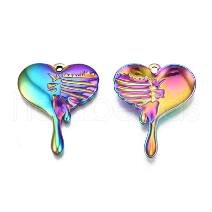 Ion Plating(IP) 201 Stainless Steel Pendants STAS-N098-065M-1
