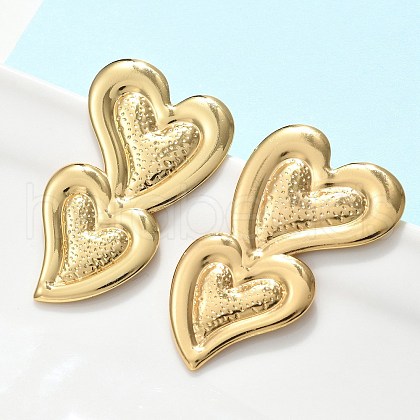 304 Stainless Steel Stud Earrings EJEW-S253-13G-1