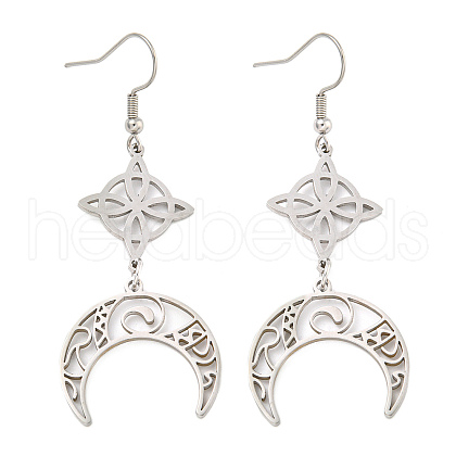 Non-Tarnish 304 Stainless Steel Dangle Earrings for Women EJEW-F338-02P-1