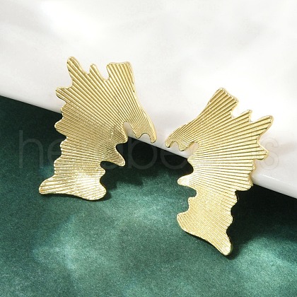 Brass Stud Earrings EJEW-M066-02G-1