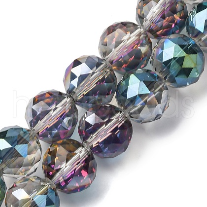 Transparent Electroplate Glass Beads Strands EGLA-N002-34D-F05-1