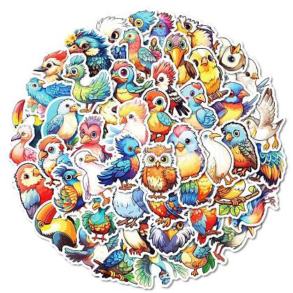 50Pcs Cartoon Birds Paper Sticker STIC-C012-06-1
