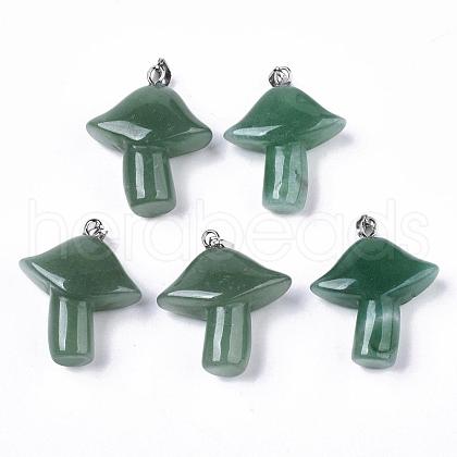 Natural Green Aventurine Pendants G-R480-02A-1