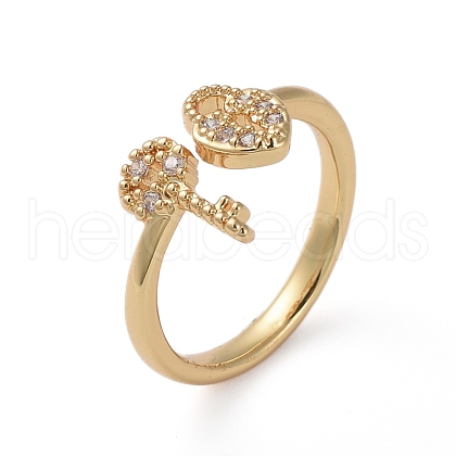 Adjustable Brass Finger Rings RJEW-G096-41G-1