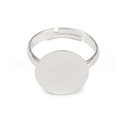 Brass Pad Ring Bases KK-EC022-14mm-S-RS-1