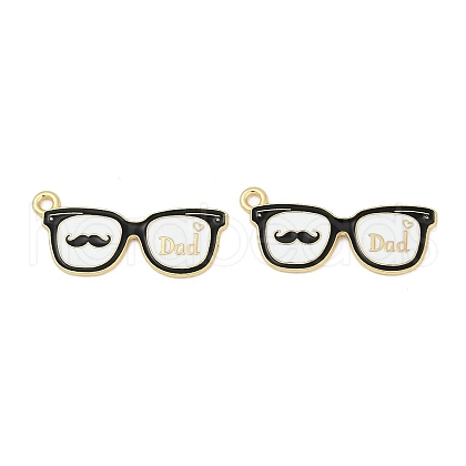 Father's Day Alloy Enamel Pendants ENAM-V001-03F-G-1