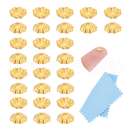 Unicraftale 40Pcs 925 Sterling Silver Bead Caps STER-UN0001-28-1