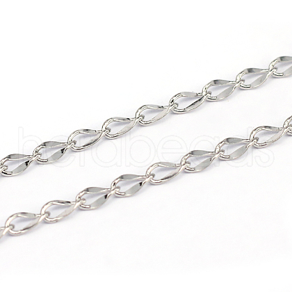 304 Stainless Steel Curb Chains CHS-L001-56-0.5mm-A-1