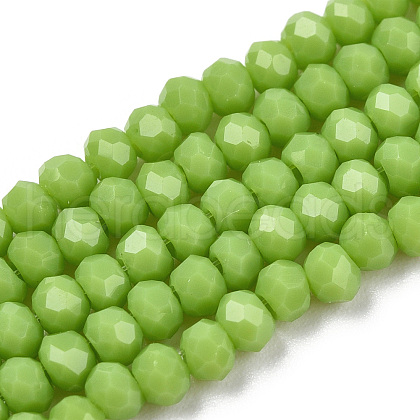 Opaque Solid Color Glass Beads Strands EGLA-A034-P6mm-D30-1