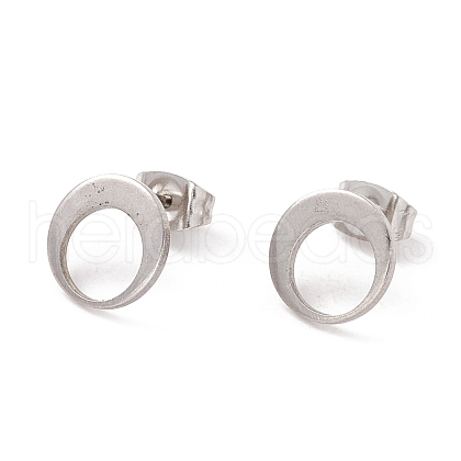 Non-Tarnish 201 Stainless Steel Stud Earring Findings STAS-G266-01P-1