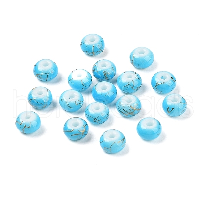 Opaque Spray Painted Glass Beads X1-GLAA-G118-01C-1