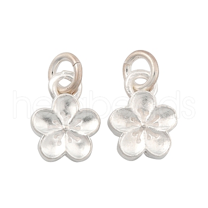 Fine Silver Charms with Jump Rings STER-P069-01B-S-1