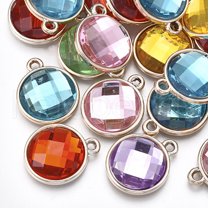 UV Plating Acrylic Pendants OACR-T005-88KC-1