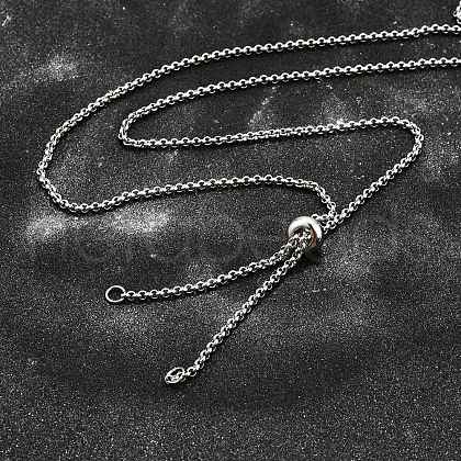 Non-Tarnish Adjustable 304 Stainless Steel Slider Necklaces X-NJEW-L156-003P-1