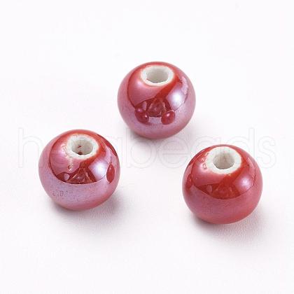 Handmade Porcelain Beads PORC-D001-8mm-15-1