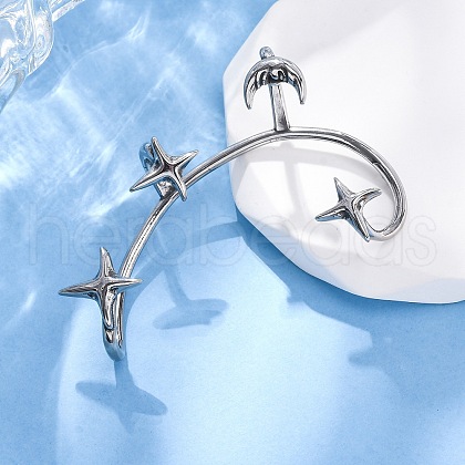 316 Surgical Stainless Steel Cuff Earrings EJEW-E300-26P-02-1