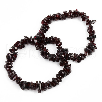 Unisex Chip Natural Quartz Crystal Beaded Stretch Bracelets BJEW-S143-32-1-1