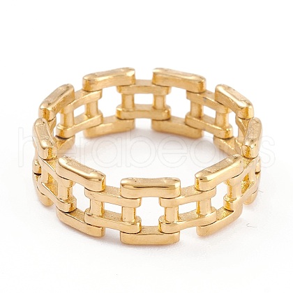 Ion Plating(IP) Unisex 304 Stainless Steel Finger Rings RJEW-K233-05B-G-1