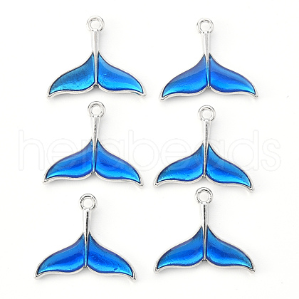 Platinum Alloy Enamel Pendants ENAM-R136-32-1