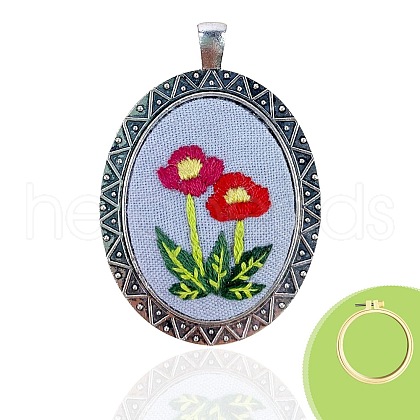 DIY Necklace Embroidery Kit PW-WG9C234-03-1