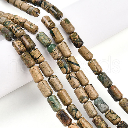 Natural Verdite Stone Beads Strands G-N346-01B-06-1