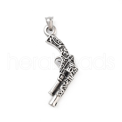 Retro 304 Stainless Steel Pendants STAS-I205-06AS-B-1