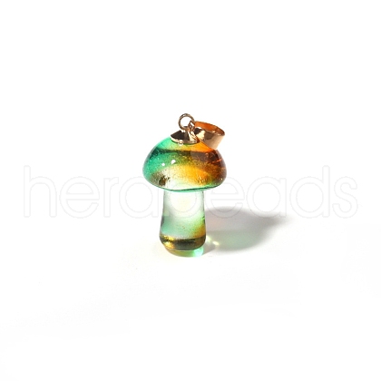 Lampwork Pendants MUSH-PW0001-007G-1