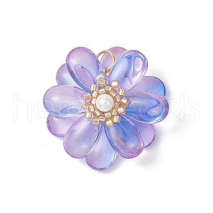 Transparent Glass Pendants PALLOY-MZ00723-10-1