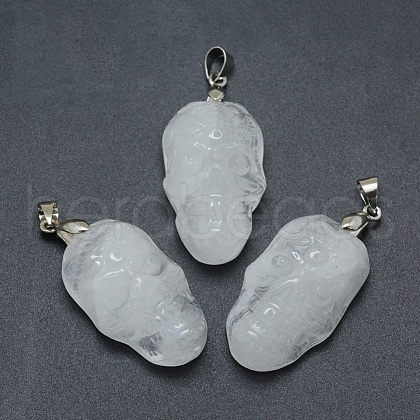 Natural Quartz Crystal Pendants G-P393-A04-1