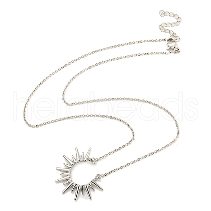 Brass Pendant Necklaces NJEW-Z032-02P-1