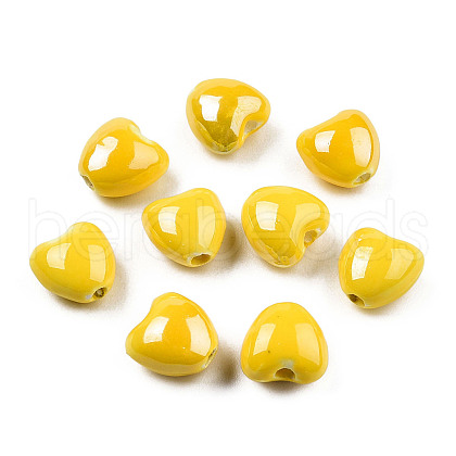 Pearlized Handmade Porcelain Beads PORC-T007-21-10-1