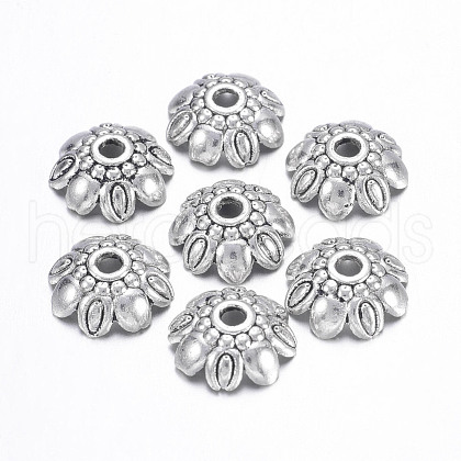 Tibetan Style Alloy Bead Caps X-LF0370Y-1