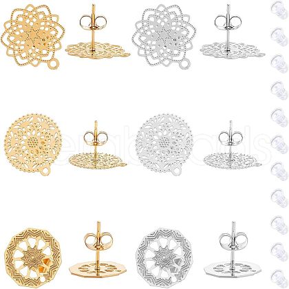 Unicraftale 304 Stainless Steel Stud Earring Findings STAS-UN0022-42-1