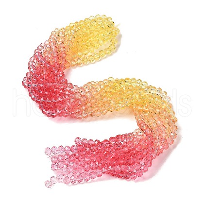 Transparent Painted Glass Beads Strands DGLA-A034-T8mm-A07-1