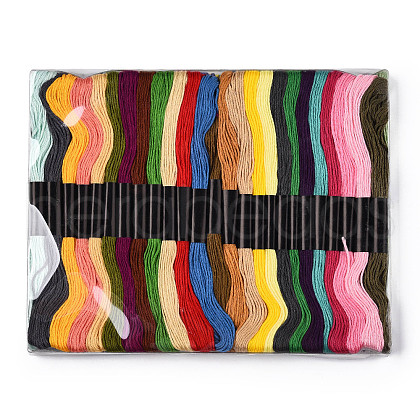 50 Skeins 50 Colors Cotton Embroidery Thread OCOR-YWCDZ0001-02-B-1