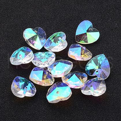 Valentine's Day Glass Pendants X-GB002AB-1