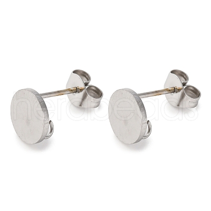 304 Stainless Steel Stud Earring Findings STAS-D371-02P-02-1