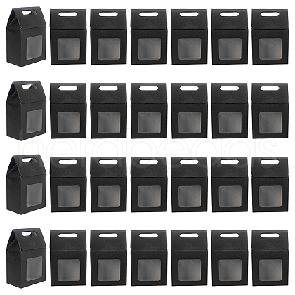 Rectangle Paper Storage Gift Boxes with Clear Window CON-WH0095-60-1