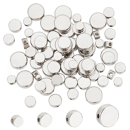   80Pcs 4 Styles Rack Plating Brass Spacer Beads KK-PH0006-86-1