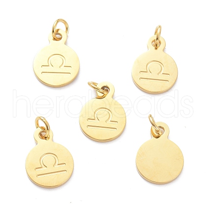 Golden Plated 304 Stainless Steel Charms STAS-C022-01I-G-1