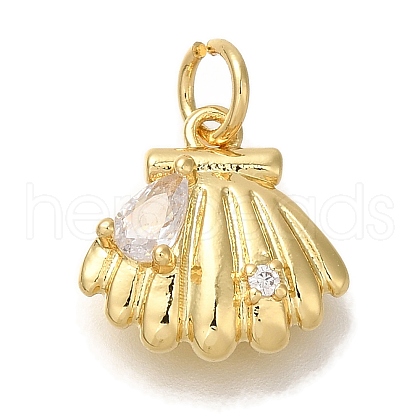 Rack Plating Brass Micro Pave Cubic Zirconia Pendants KK-I720-20G-1