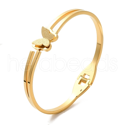 Adjustable Vacuum Plating 304 Stainless Steel Bangles BJEW-F474-22G-1