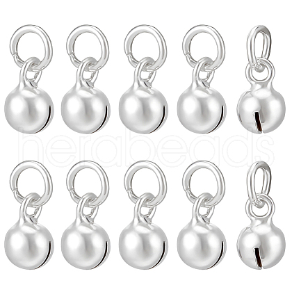 BENECREAT 10Pcs Sterling Silver Pendants STER-BC0001-98-1