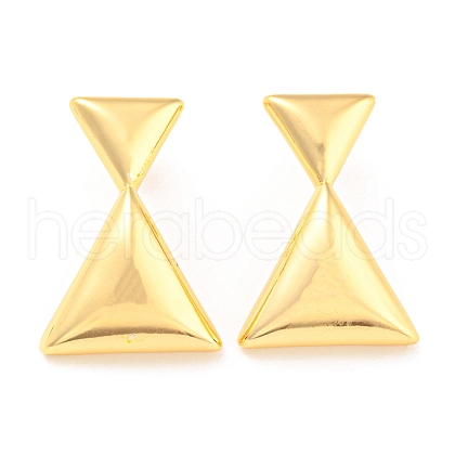 Rack Plating Brass Triangle Stud Earrings EJEW-A028-44G-1