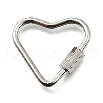Non-Tarnish 304 Stainless Steel Screw Carabiner Lock Charms STAS-K195-02P-1