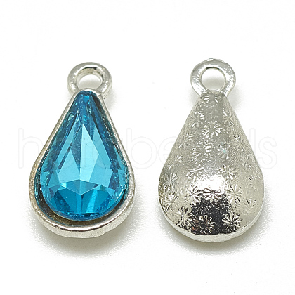 Alloy Glass Pendants PALLOY-T029-8x13mm-12-1