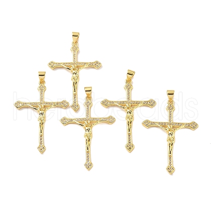 Brass Micro Pave Cubic Zirconia Pendants KK-Z114-05G-1