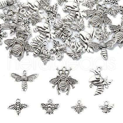 Bees Tibetan Styles Alloy Pendants for Jewelry Making Crafts FIND-YW0005-10-1