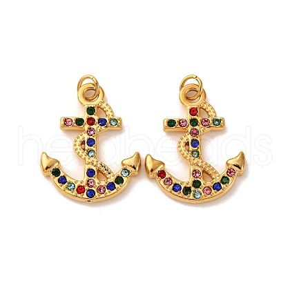304 Stainless Steel Rhinestone Pendants STAS-U061-13G-02-1