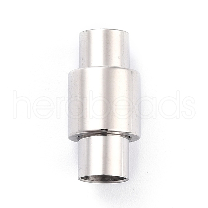 Tarnish Resistant 304 Stainless Steel Magnetic Clasps with Glue-in Ends STAS-F276-04P-1